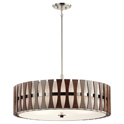 Luminaire suspendu tambour unique et remarquable à 5 lumières Fairlop