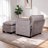 Geneveve Oversized Bouclé Accent Armchair With Ottoman-432952189