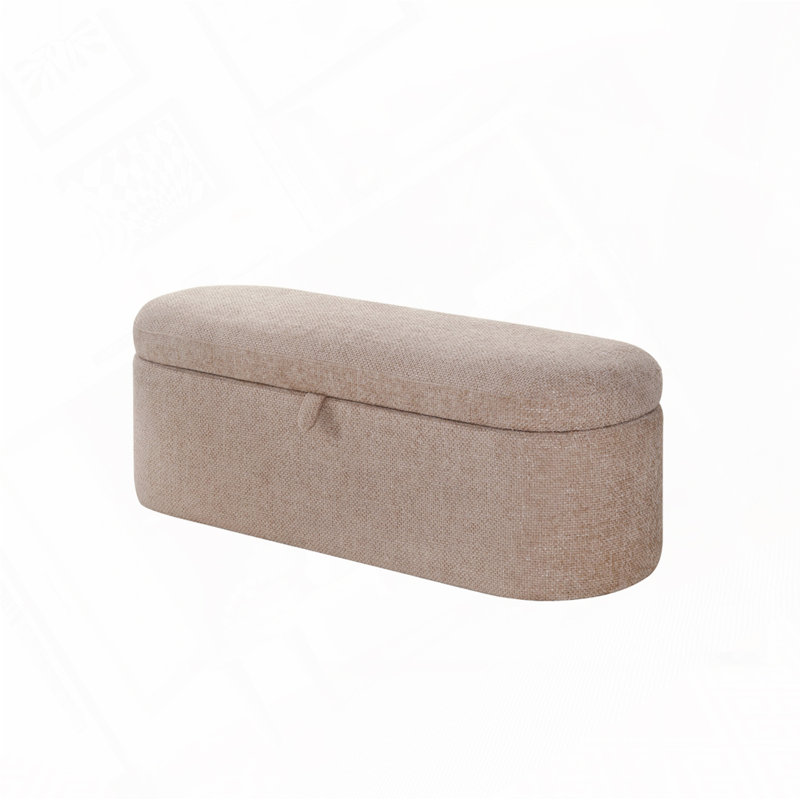 Banc de rangement rembourré, Mauve