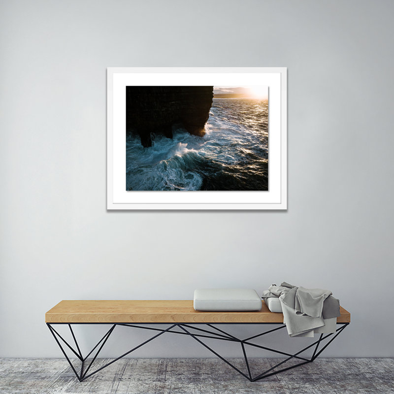 Crash Print by Michael Schauer, White, 32" H x 40" W x 2.5" D