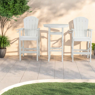 Ensembles de bar de patio toutes saisons, matériau Hdpe durable, style bord de mer pour une utilisation polyvalente