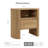 Cove Fluted 25"W Nightstand with Storage Drawer