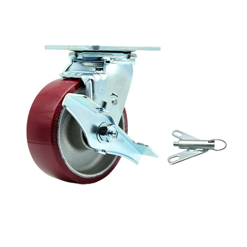 Polyuréthane sur roulettes en aluminium