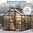 6x6 FT Greenhouses for Outdoors, Polycarbonate Walk-in Green House with UV Protection, Heavy Duty Greenhouse with Windproof Aluminum Frame, Roof Vent & Quick-Install Design for Backyard or Garden Use