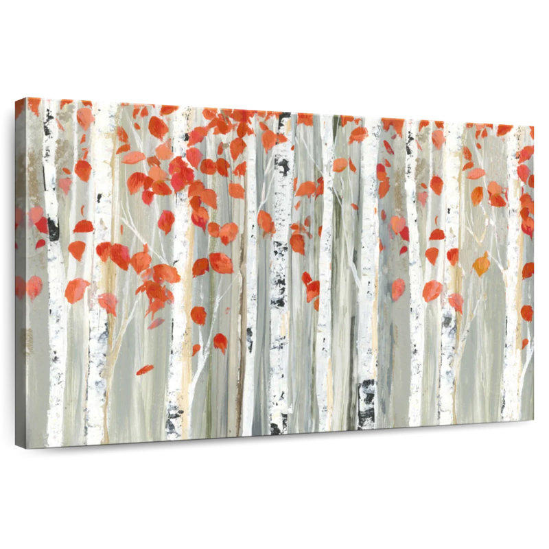 Harnek Aspen feuilles rouges, H 34 po x l 51 po