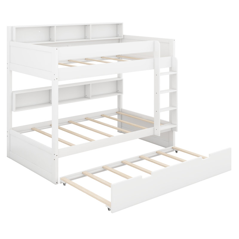 Bunk Bed , Trundle Bed Included, Twin Over Twin, White