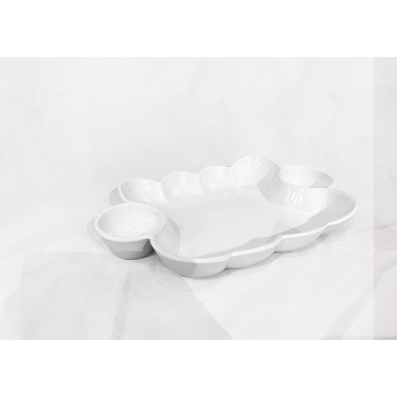 Vida Melamine Chips And Dip Platter