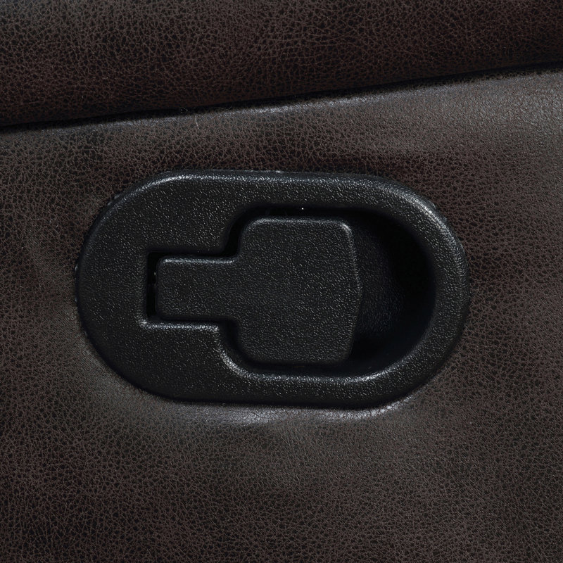 Faux Leather Home Theater Seat, Dark Brown Faux Leather