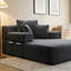 Chaise longue en velours côtelé avec 3 coussins-1379095927