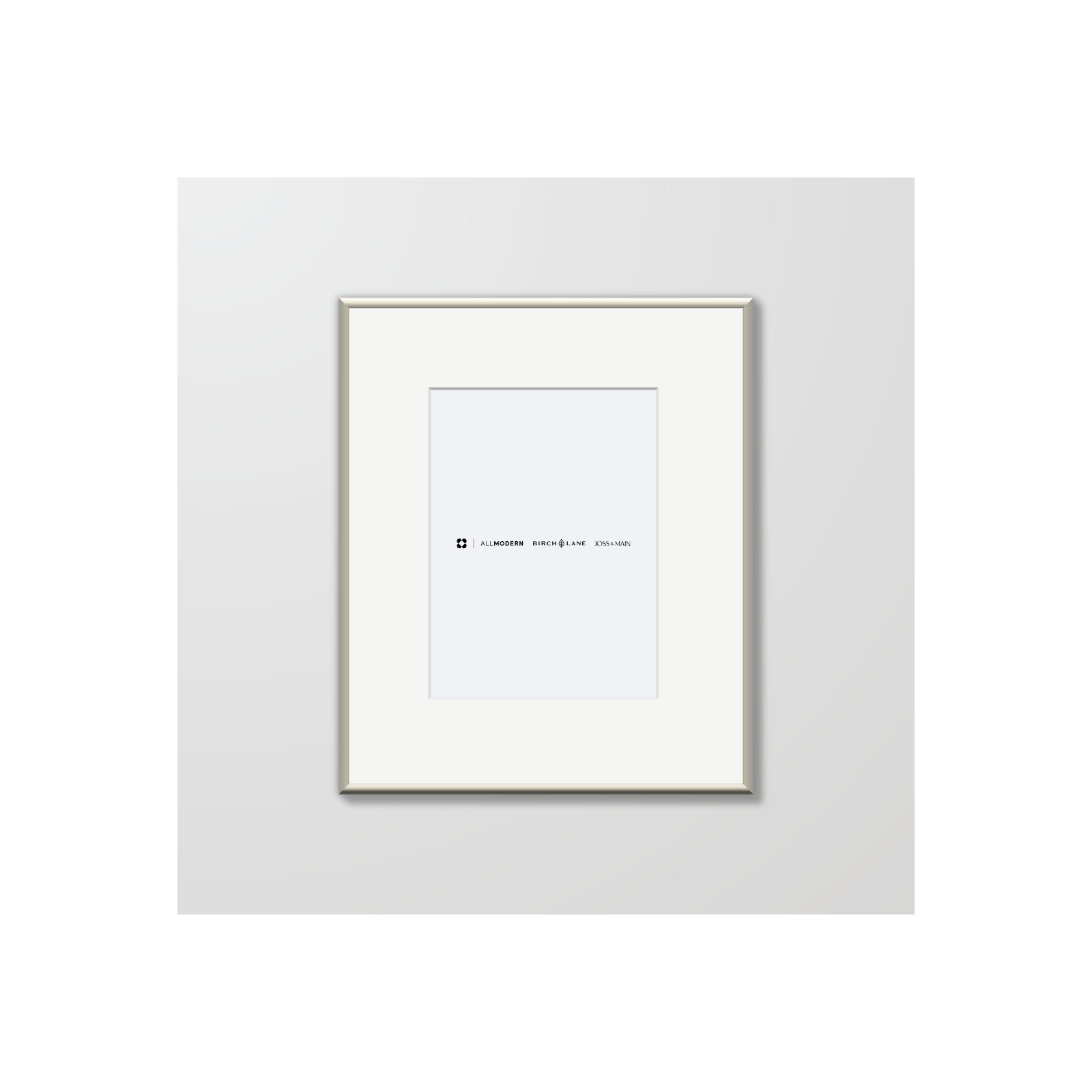 Feronia Metal Picture Frame with Mat, 5" x 7", Silver
