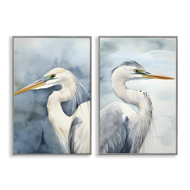 Aquarelle détaillée, oiseaux de plage, ensemble de 2 giclées par Petal Prints Design, Estampe numérique Farmhouse