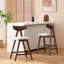  Tabourets de comptoir beige clair de style Mid-Century moderne, ensemble de luxe de 2 tabourets de bar à cadre en V, chaises hautes coniques en bois d'hévéa contemporain
