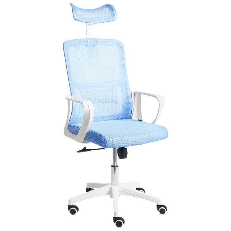 Office Chair with Headrest, Blue