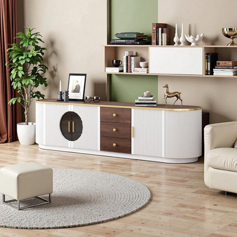 Latitude Run® 70.8-Inch Tv Stand With 3 Drawers And 2 Cabinets Modern ...