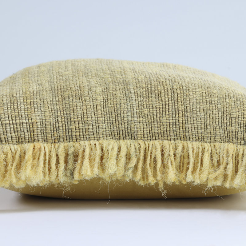 Housse et insert de coussin carré 100% coton , Jaune