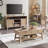 Linets Natural Rattan TV Stand,TV Console Table With Adjustable Shelves For TVs Up 75"-1719503496