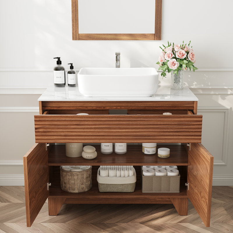 Freestanding Standard With Stone Top