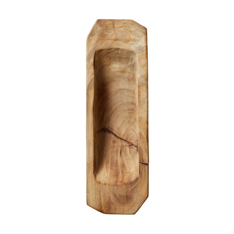 Silla Solid Wood Decorative Bowl, Burnt Reclaimed