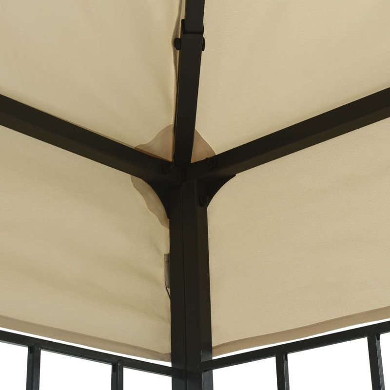 Hagia 3m x 6m Steel Patio Gazebo, Cream