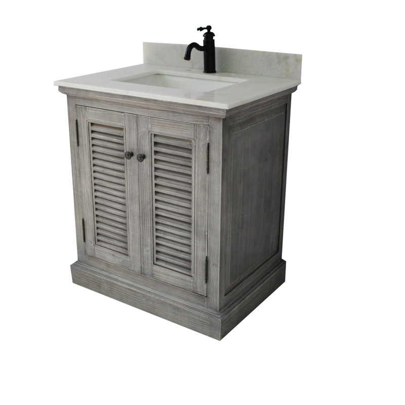 Ensemble de meuble-lavabo simple 31 po Edgecomb, Perle arctique