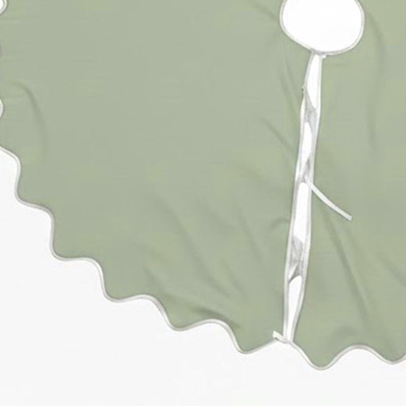 Jupe d'arbre de Noël festonnée en coton - 54 po de diamètre, Sauge