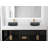 Modern Luxury Wall-mounted Vanity With 60" Solid Surface Top And Round With Rim Glass Vessel Sink-103232968