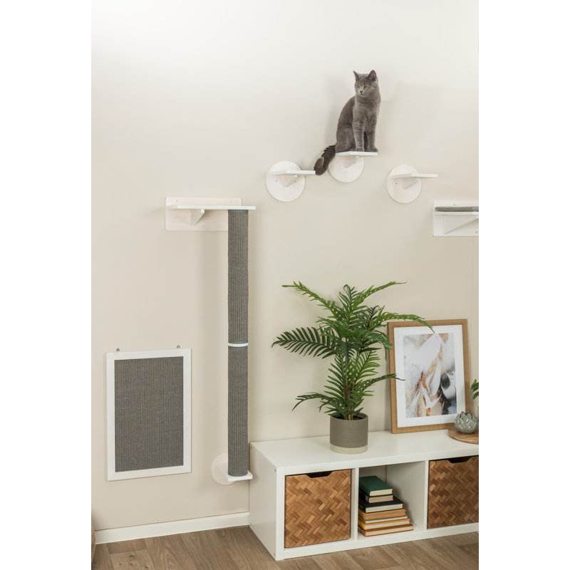 TRIXIE Wall Mount Scratching Board, Vertical Scratching Mat for Small Places, Sisal Cat Scratcher