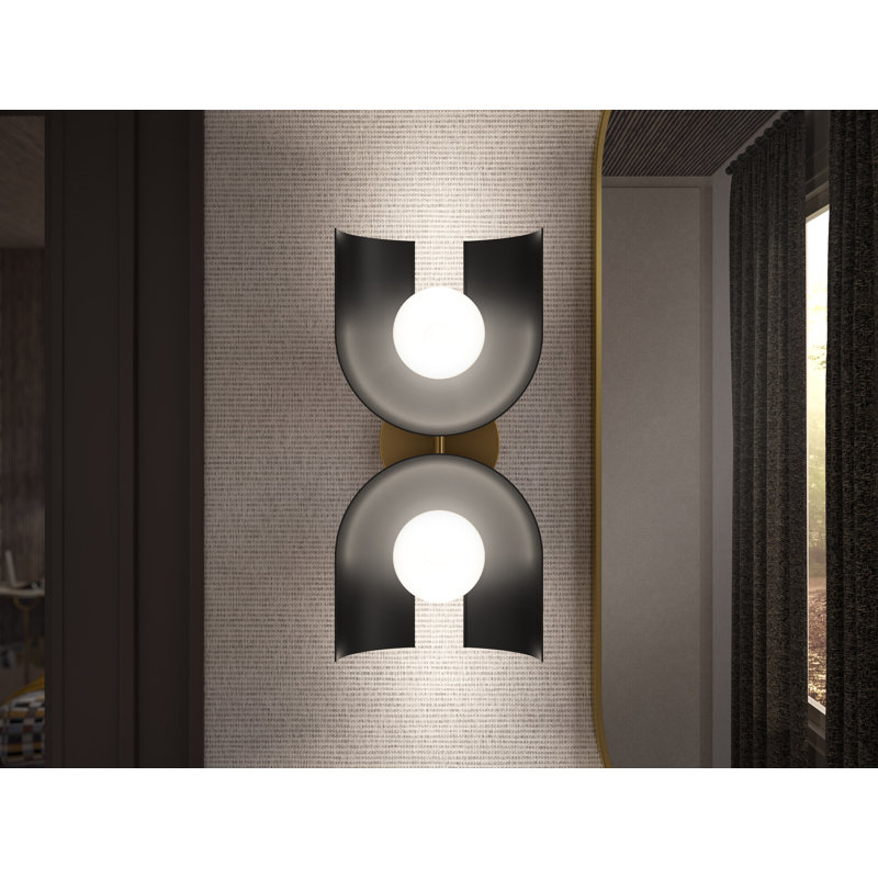 Jabot Two-Light Sconce, Black