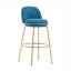 Tabouret de bar rembourré en métal-681448599