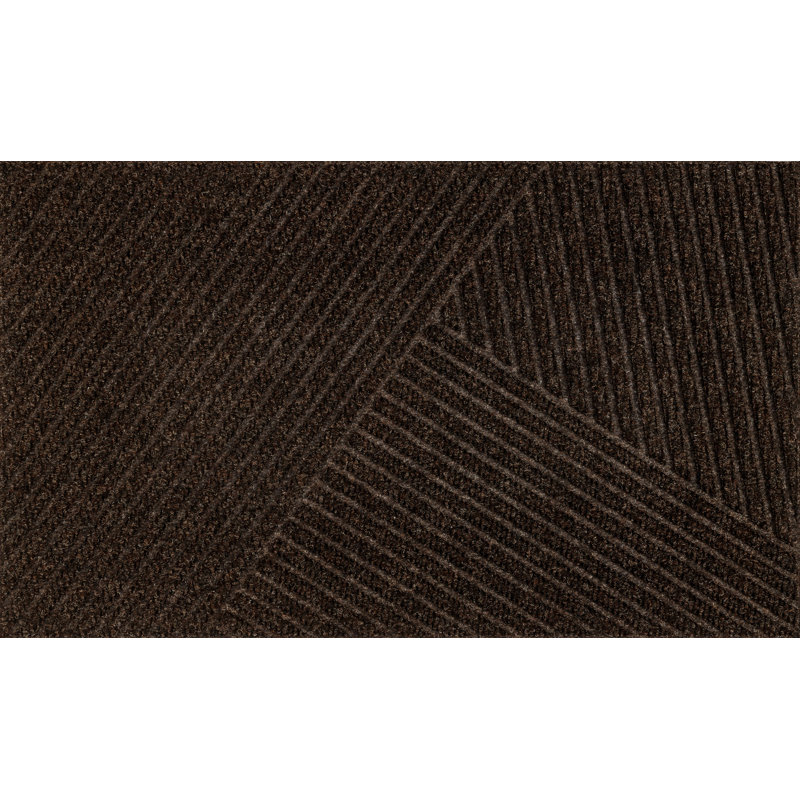 Non-Slip Striped Indoor Doormat, Brown