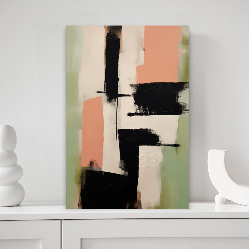 Art contemporain contemporain abstrait, H 18 po x l 12 po