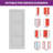 30'' X 80"H 3-Panel White Primed Shaker Standard Door Solid Wood Primed Interior Slab Door-115464502