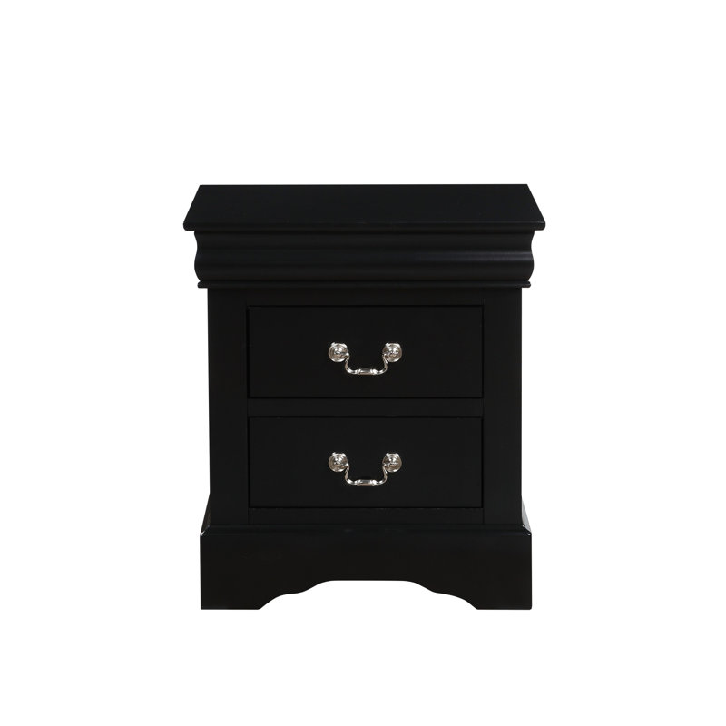 Louis Philippe III Nightstand, Black