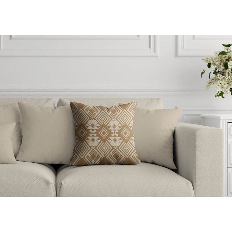 Housse et insert de coussin extérieur d'extérieur, Beige, L 17 po x H 17 po