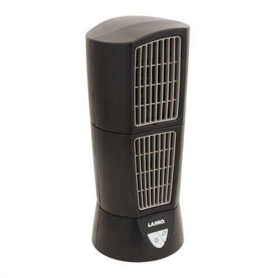 Lasko 4916 Portable Oscillating 3 Speed Tabletop Desktop Wind Tower Fan, Black
