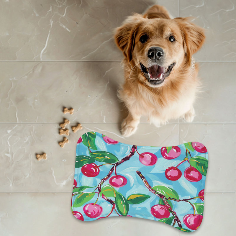 Stylish Berries - Tapis d'alimentation en os 1 pièce, Petit (14 po)