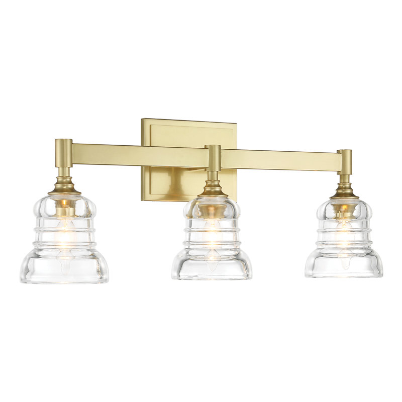Ensemble de meuble-lavabo 3 lumières Joines, Doré