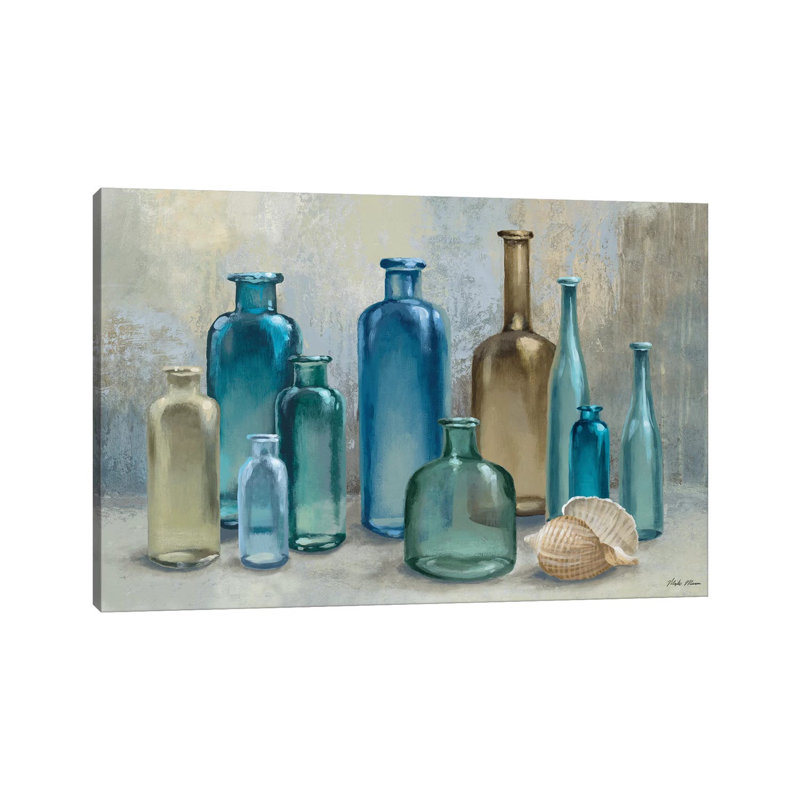 Glass Bottles by Michael Marcon - Wrapped Canvas Print, 20.32 cm H x 30.48 cm W