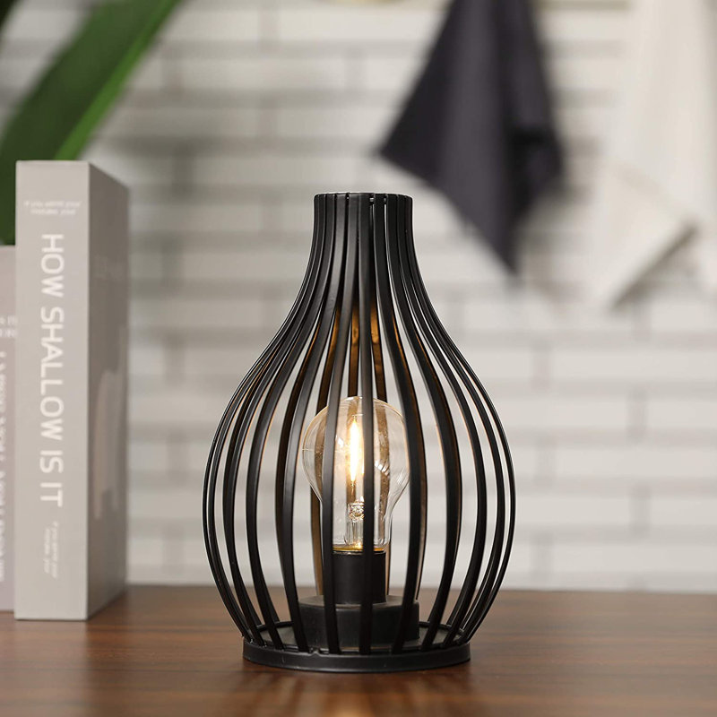 Lampe de table noire 9,5 po Arzan