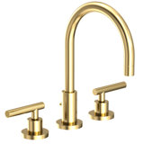 East Linear Widespread Bathroom Faucet with Drain Assembly