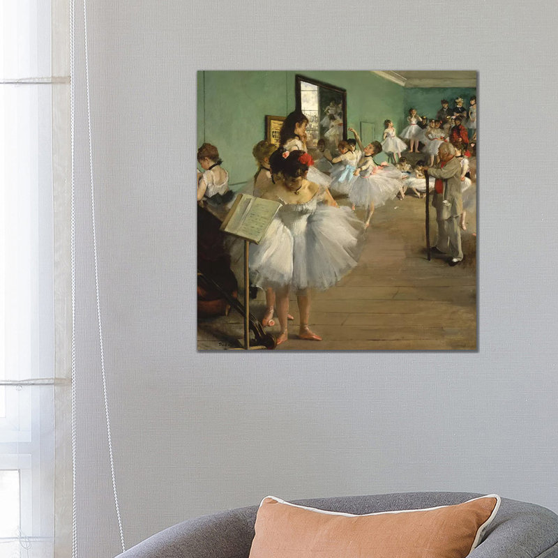 The Dance Class, 1873-74 by Edgar Degas - Wrapped Canvas Painting, 66.04 cm H x 66.04 cm W x 3.175 cm D