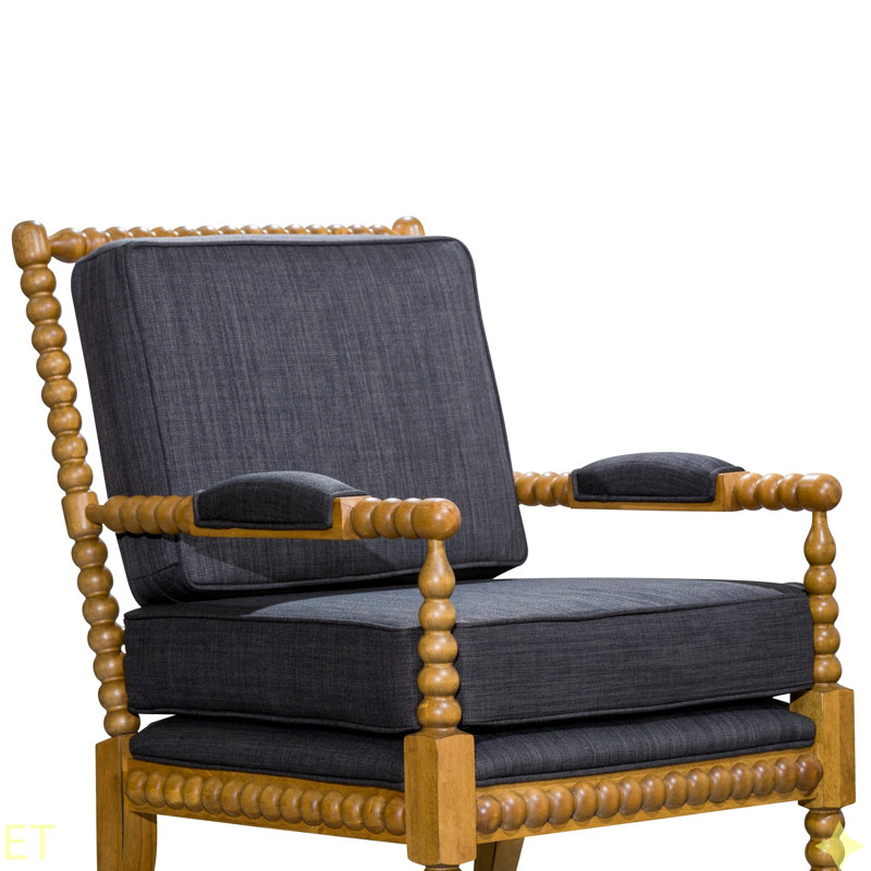 Fauteuil Spindle, chêne vieilli, gris anthracite