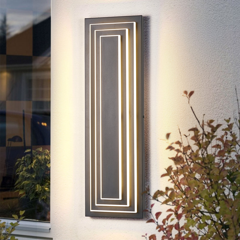 23.6 Inch Modern Outdoor Wall Sconce | Long Exterior Wall Light Fixture For House, Porch, Patio, Garage Door |  Gift Idea