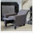 Linen Manual Push Back Recliner Chair-320699902