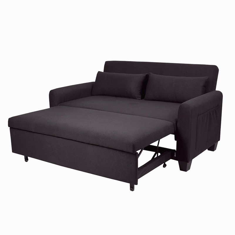 Extra-Large 2-In-1 Fabric Sofa Bed, Double Sofa With Storage Bag, Reinforced Iron Frame, Adjustable Backrest And Cushions, Suitable For Bedrooms, Living Rooms And Outdoor Areas.