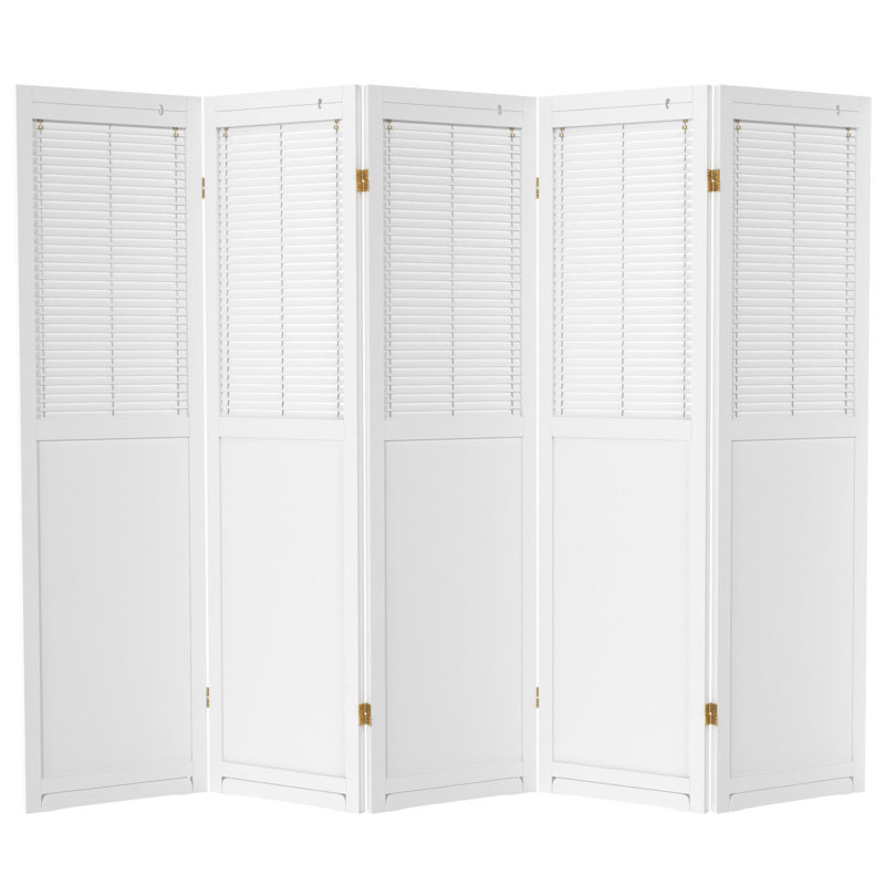 Cloison pliante haute de 6 pi Cayenna, 5, Blanc