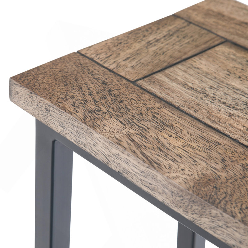 Table d'appoint en C - Brun plage, Marron clair