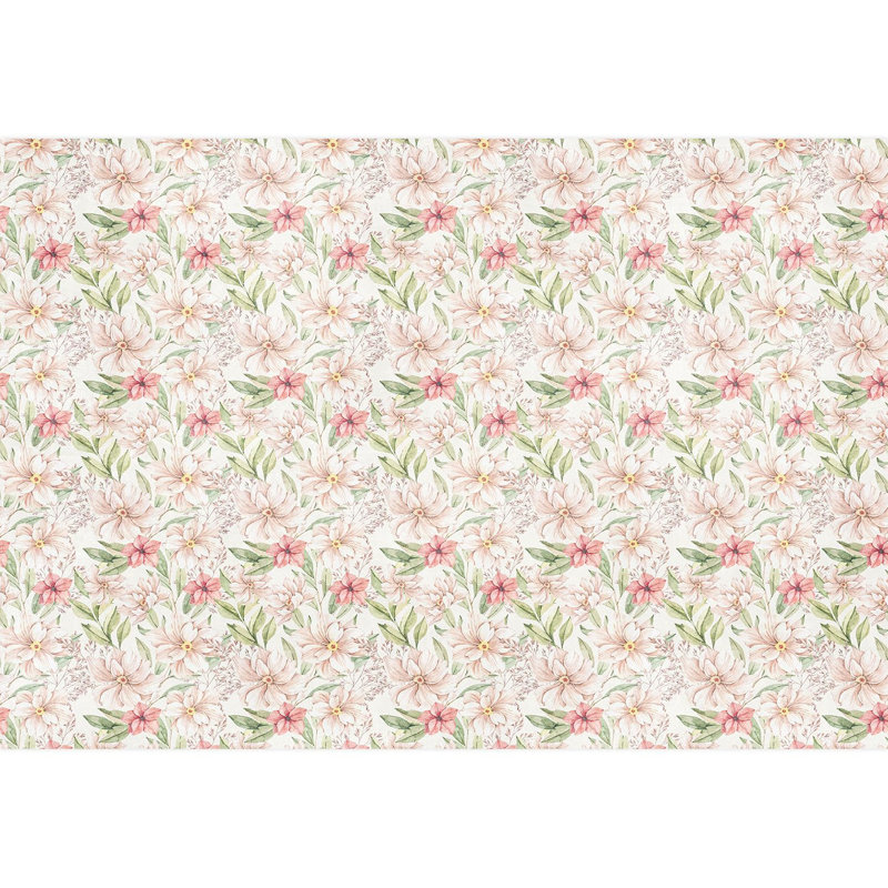 Toile Damask Peel & Stick Floral, 66" L x 96" W