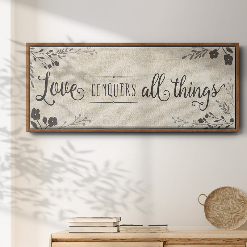 Love Conquers- Framed Canvas