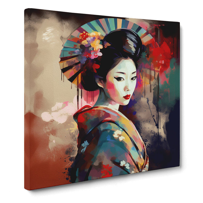 Geisha Abstract No.3 - No Frame Print, 50cm H x 50cm W x 3cm D